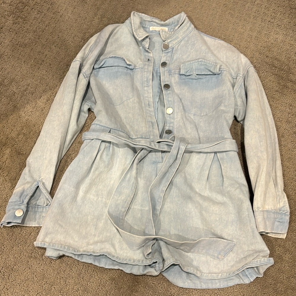 Denim romper